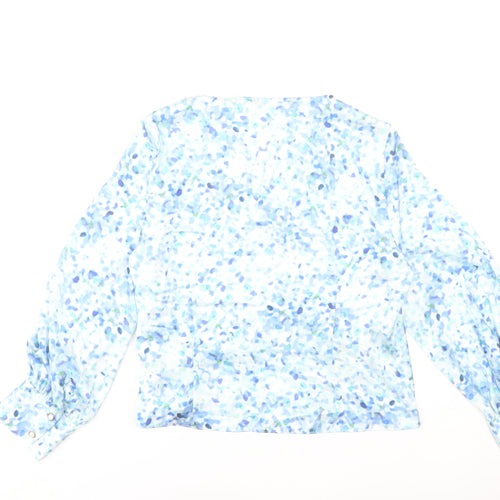 Zara Women’s Multicoloured Floral Wrap Blouse Long Sleeve L