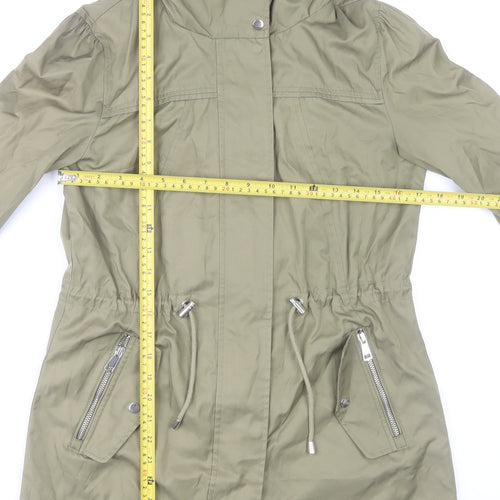 George Women’s XS Khaki Parka Jacket Hooded Full Zip Casual