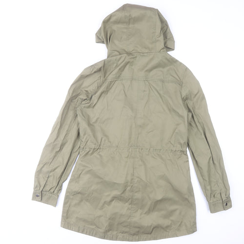 George Women’s XS Khaki Parka Jacket Hooded Full Zip Casual