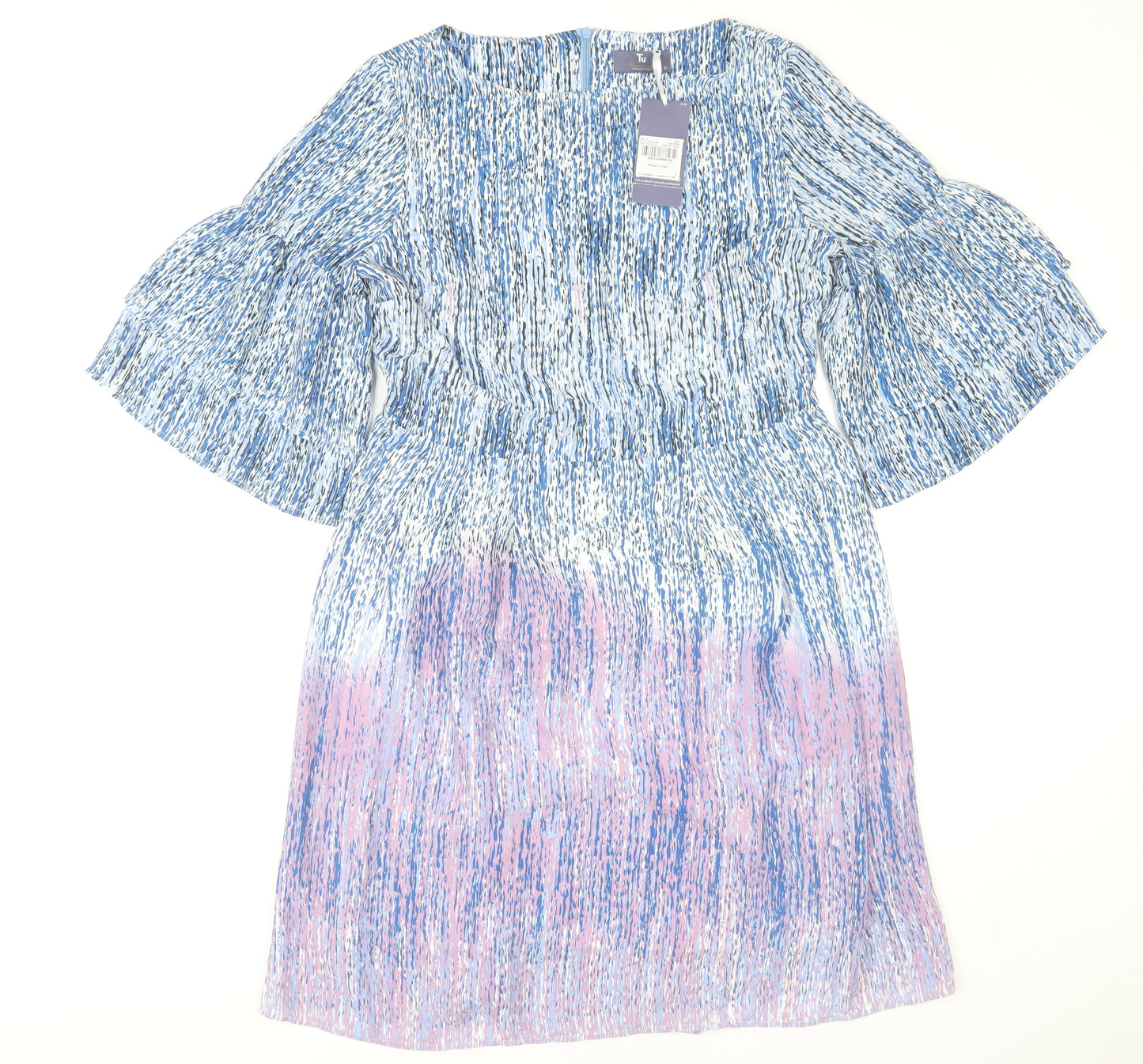 Tu Women’s Multicoloured Size 12 Bell Sleeve Shift Dress