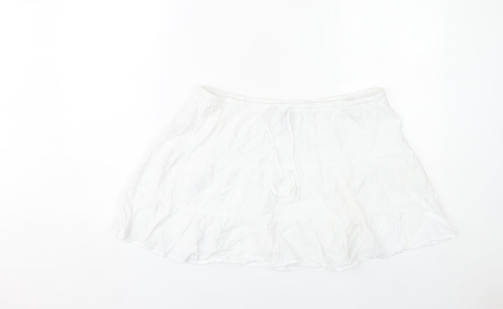 H&M Divided Women’s White Peasant Skirt Size M Viscose Blend