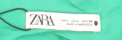 Zara Women’s Green Asymmetric One Shoulder Dress Size 14 Party