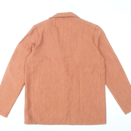 PrettyLittleThing Womens Orange Blazer Size 8 Casual Classic Jacket