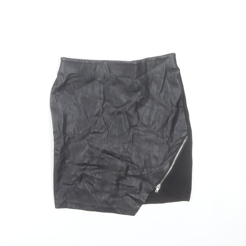 Tally Weijl Women’s Black XS Faux Leather Pencil Mini Skirt