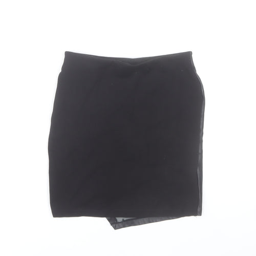 Tally Weijl Women’s Black XS Faux Leather Pencil Mini Skirt