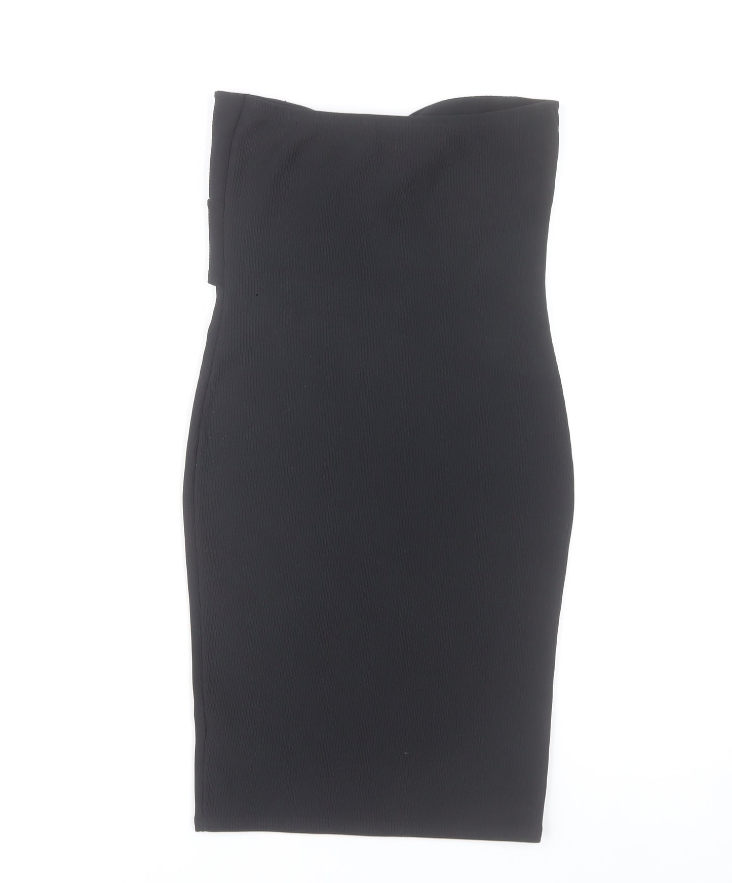 New Look Women’s Black Bodycon Strapless Knee Length Dress Size 10