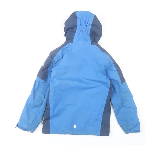 Regatta Boys Blue Waterproof Rain Coat Jacket 9-10 Years Hooded Outdoor