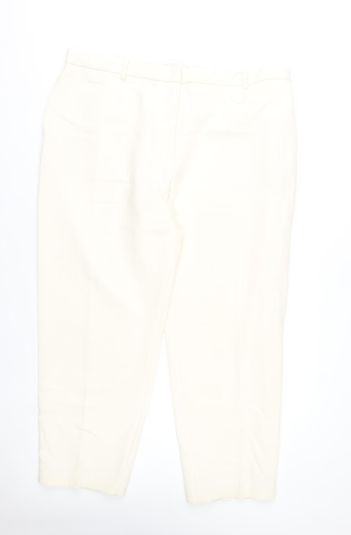 Marks and Spencer Womens Ivory Size 22 Regular Dress Pants Trousers