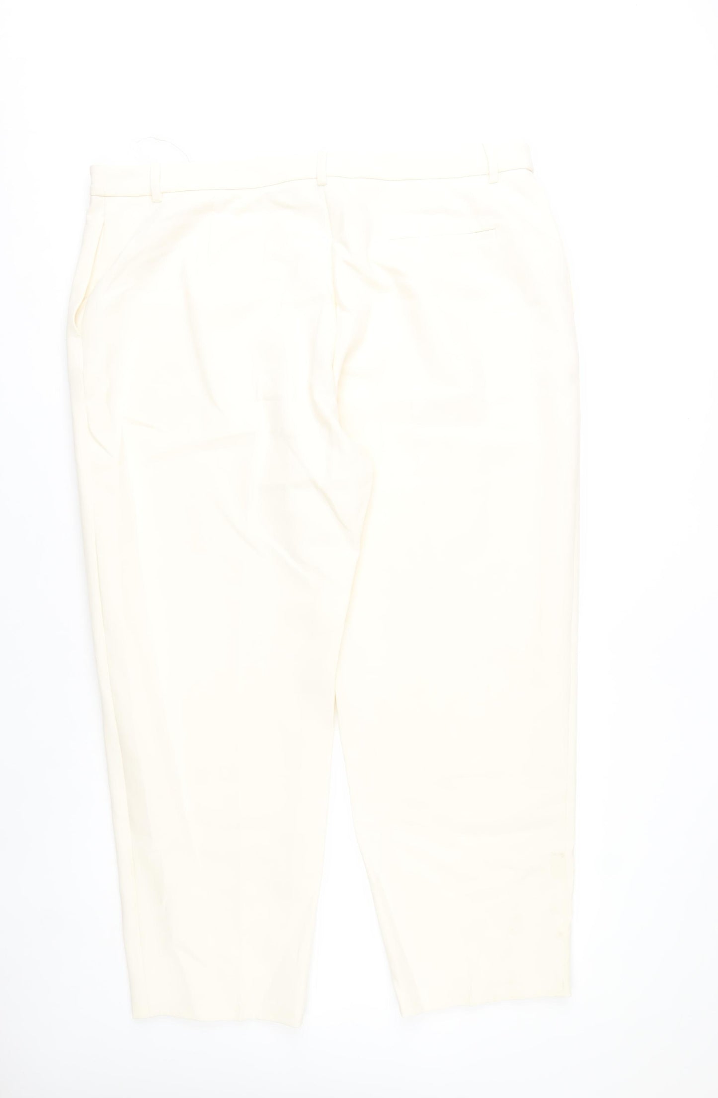Marks and Spencer Womens Ivory Size 22 Regular Dress Pants Trousers