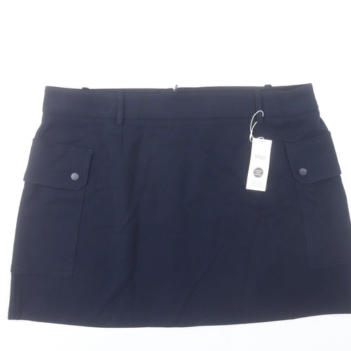 Marks and Spencer Women’s Blue Size 22 Cargo Short Skirt