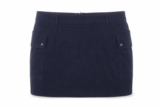 Front view of Marks & Spencer Women’s Blue, size UK 22, Cargo Short Skirt