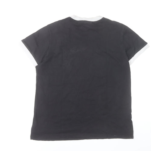 Adidas Womens Black Size 12 Cotton Crew Neck Short Sleeve T-Shirt