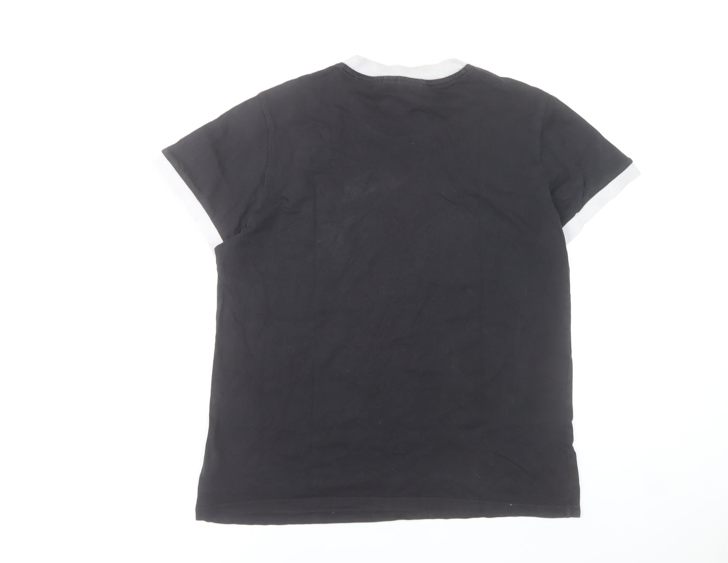 Adidas Womens Black Size 12 Cotton Crew Neck Short Sleeve T-Shirt