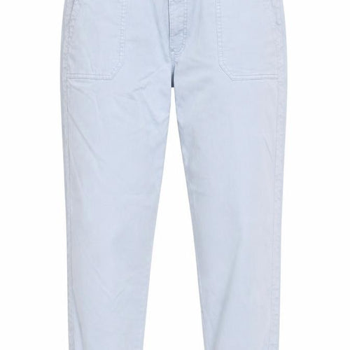 Marks and Spencer Womens Blue Chino Trousers Size 24 Elastic Waist