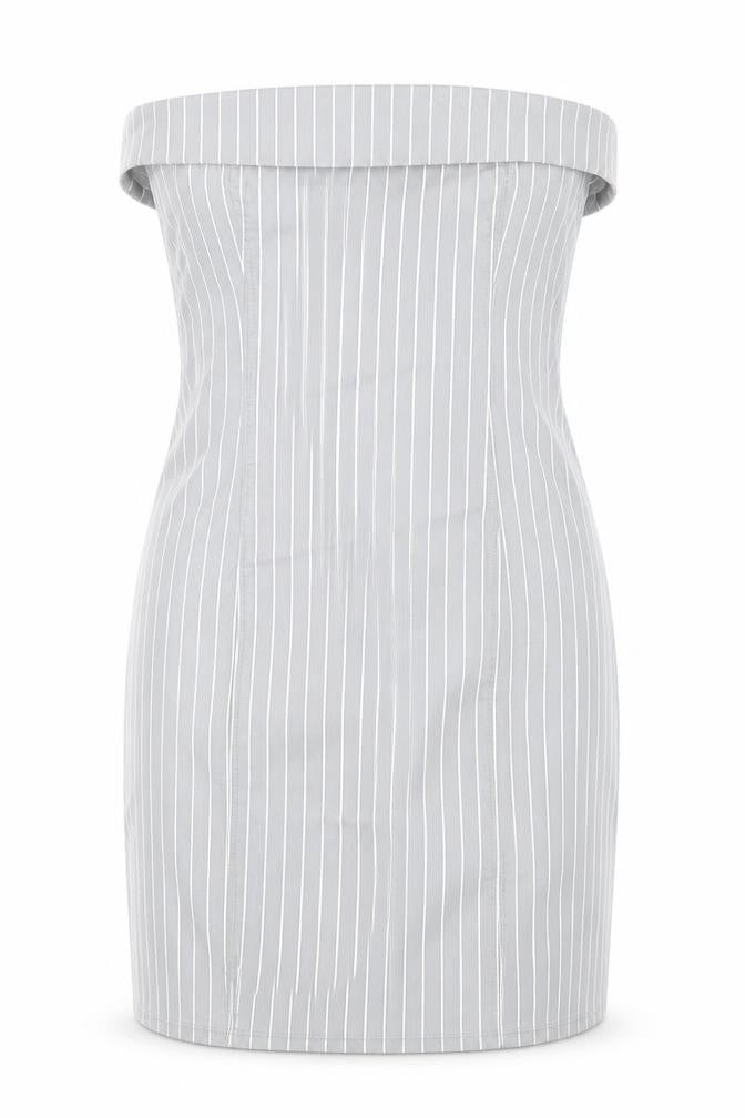 H&M Divided Women’s Grey Strapless Bodycon Dress Size 8