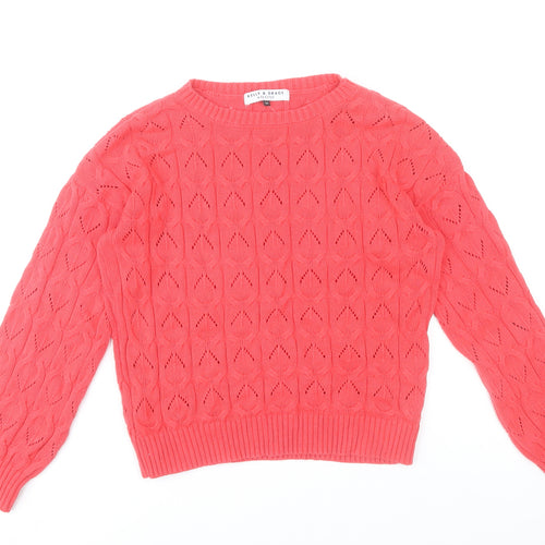 Kelly & Grace Women’s Pink Knit Pullover Jumper Size M
