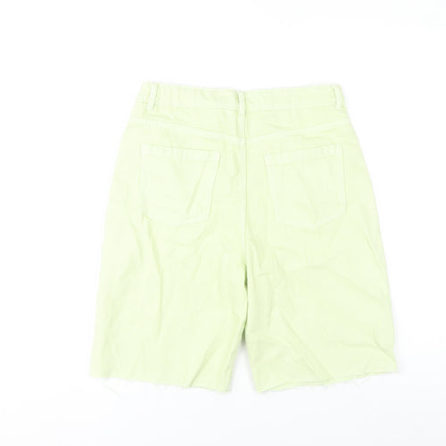 Marks and Spencer Girls Green Cut-Off Denim Shorts Size 13-14Y