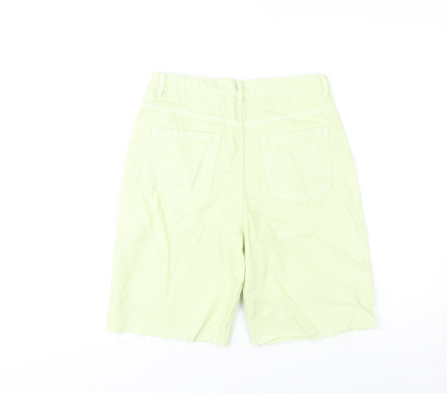 Marks and Spencer Girls Green Cut-Off Denim Shorts Size 13-14Y