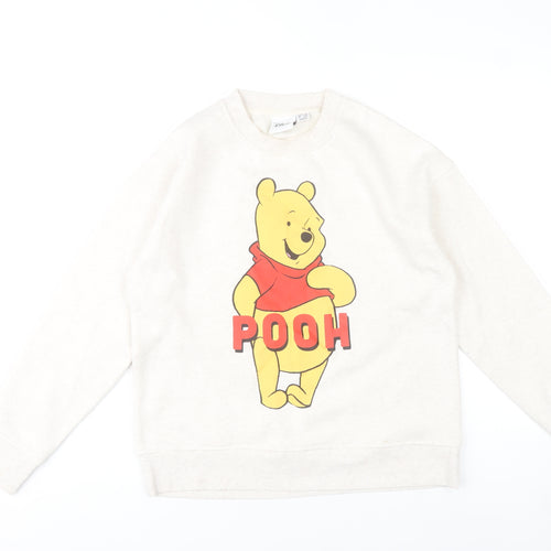Disney Winnie the Pooh Womens Ivory XS Pullover Sweatshirt