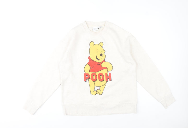 Disney Winnie the Pooh Womens Ivory XS Pullover Sweatshirt