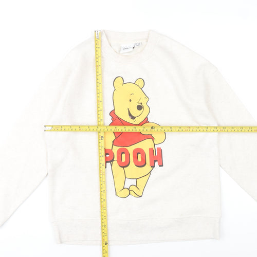 Disney Winnie the Pooh Womens Ivory XS Pullover Sweatshirt