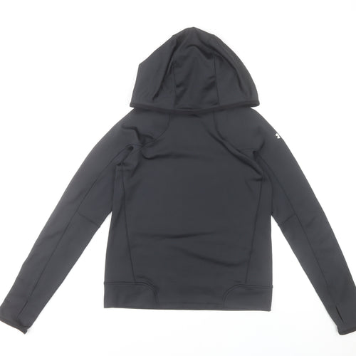Under Armour Womens Black XS Pullover Hoodie ColdGear Fitted Activewear