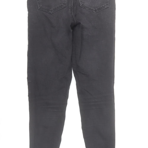 Topshop Womens Black Skinny Distressed Jeans Size W26 L30