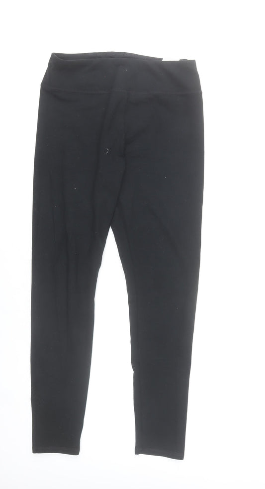 Hollister Women’s Black Cotton Blend Logo Leggings Size M