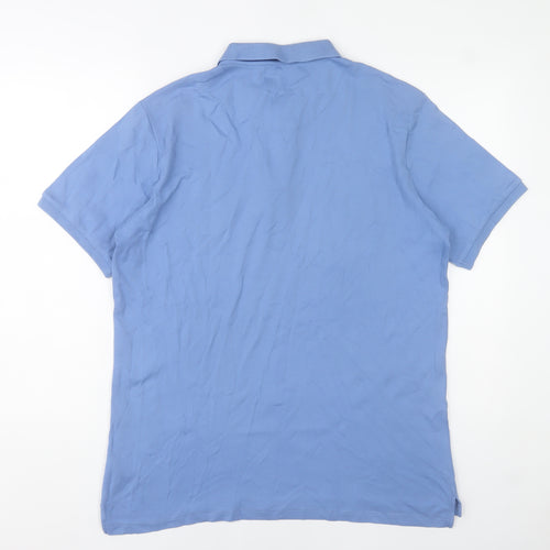 Paul Costelloe Men’s Blue Cotton Polo Shirt XL Regular Fit