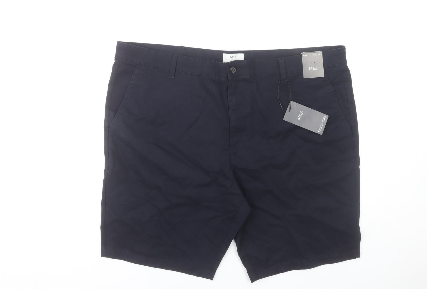 Marks and Spencer Men’s Blue Chino Shorts Size 44 Regular Fit