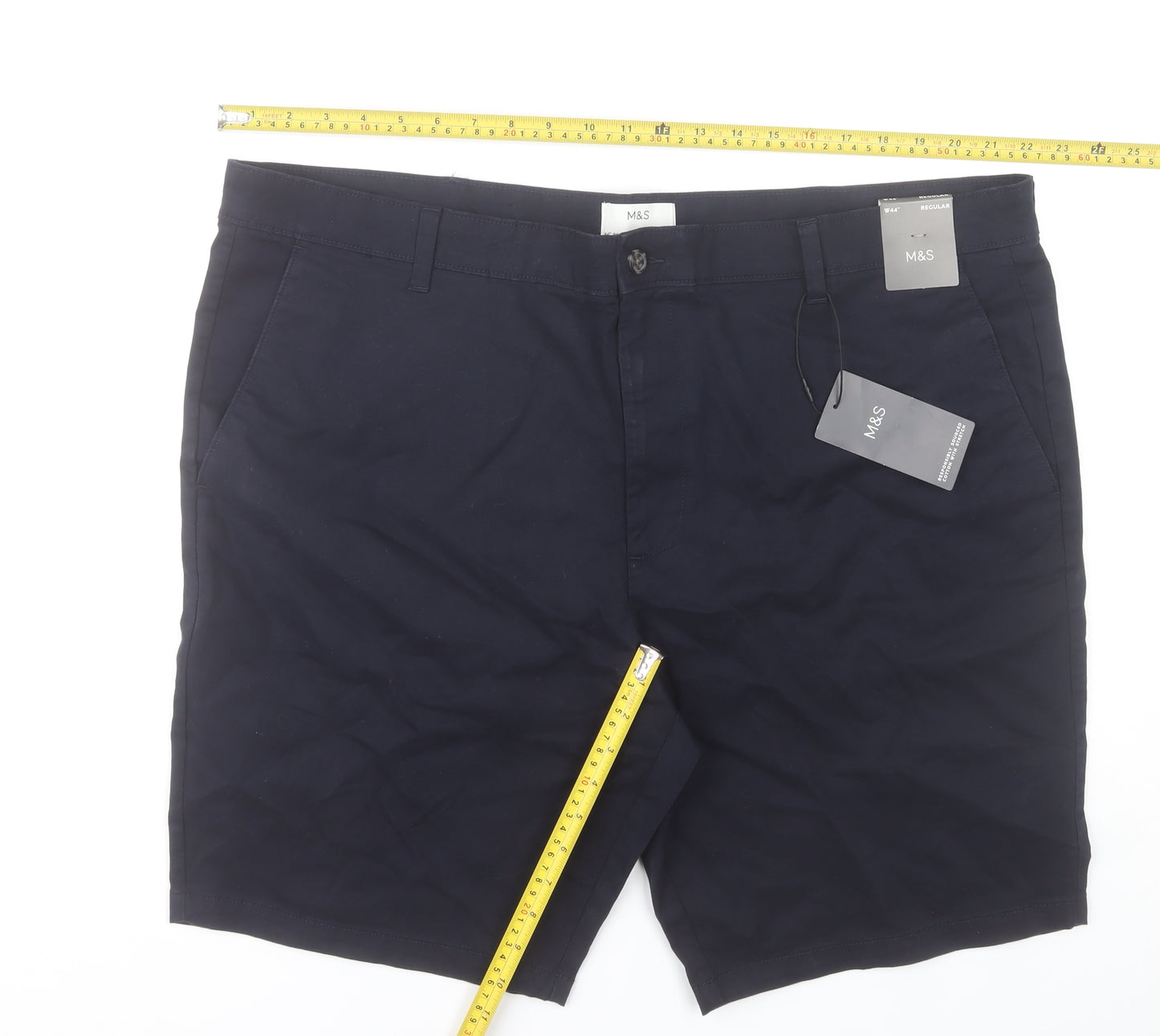 Marks and Spencer Men’s Blue Chino Shorts Size 44 Regular Fit