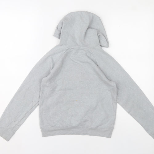Under Armour Boys Grey Pullover Hoodie Size 8 Years Logo Sportswear