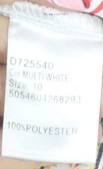 Stella Morgan Womens Multicoloured Floral Stripe Shift Dress Size 10