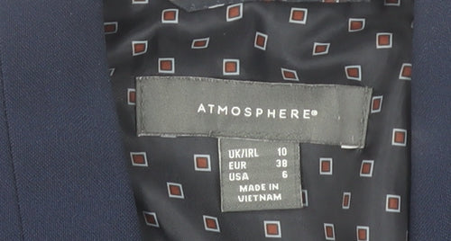 Atmosphere Women's Blue Size 10 Tailored Blazer Jacket