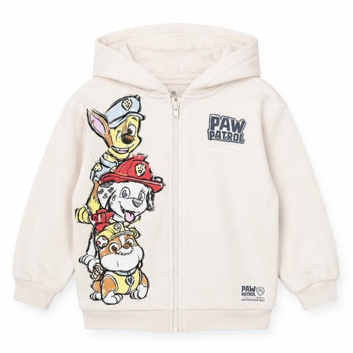 Marks and Spencer Girls Beige Paw Patrol Full Zip Hoodie 7-8 Years