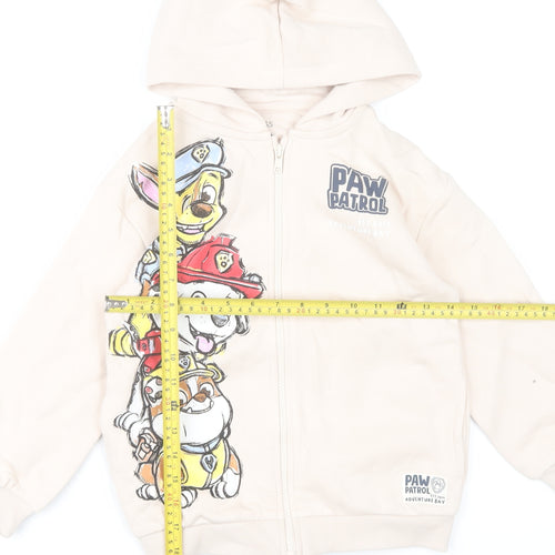 Marks and Spencer Girls Beige Paw Patrol Full Zip Hoodie 7-8 Years
