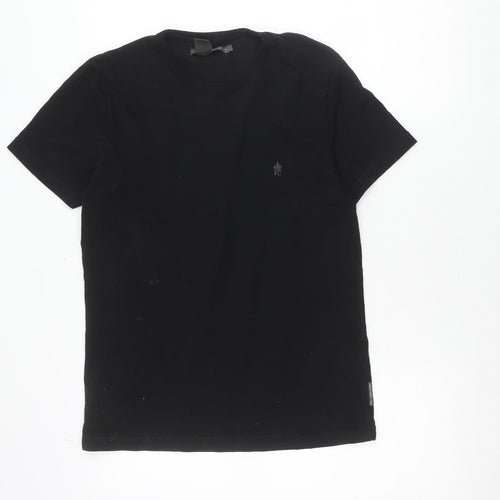 French Connection Men's Black Cotton Crew Neck T-Shirt Size M