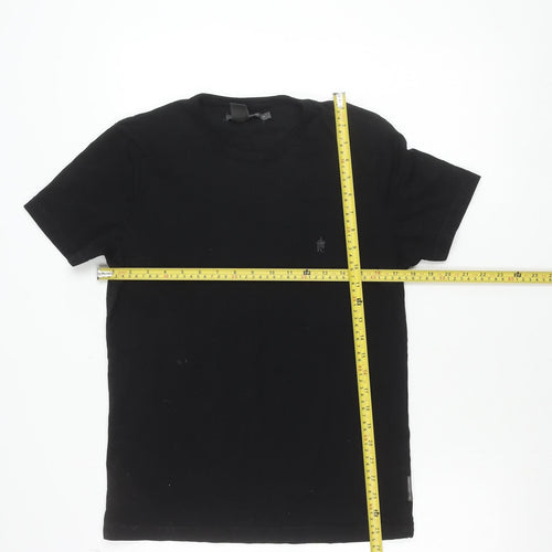 French Connection Men's Black Cotton Crew Neck T-Shirt Size M