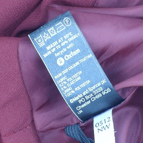 Marks and Spencer Women’s Red Size 20 Pencil Knee Length Skirt