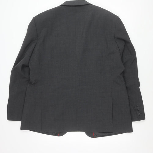 Marks and Spencer Men’s Grey Wool Blend Suit Jacket 46 Chest 3XL