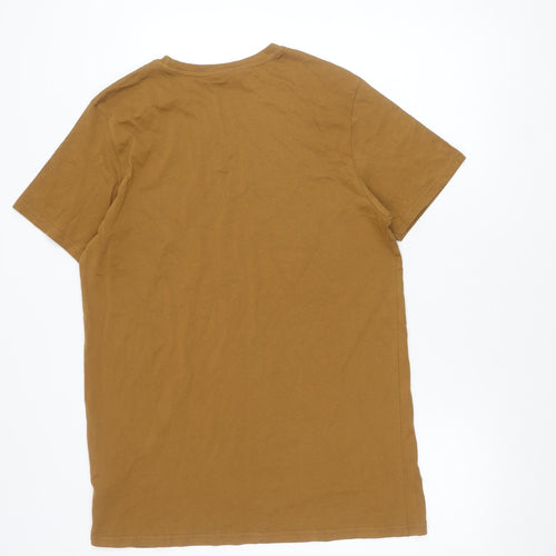 Alphar One Mens Brown XL Graphic Sports Racing T-Shirt