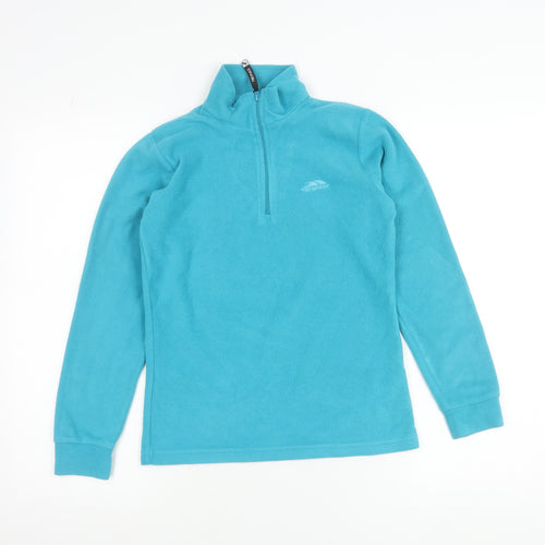 Trespass Boys Blue Fleece 1/2 Zip Sweatshirt 11-12 Years Outdoor Winter