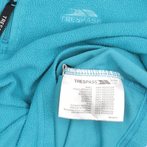 Trespass Boys Blue Fleece 1/2 Zip Sweatshirt 11-12 Years Outdoor Winter