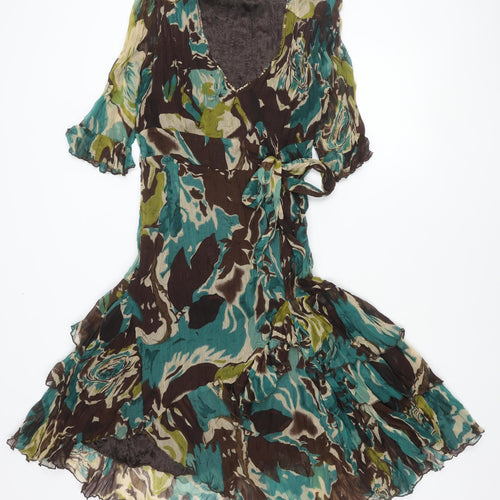 Chilli Pepper Women’s Floral Asymmetric Fit & Flare Dress UK 12