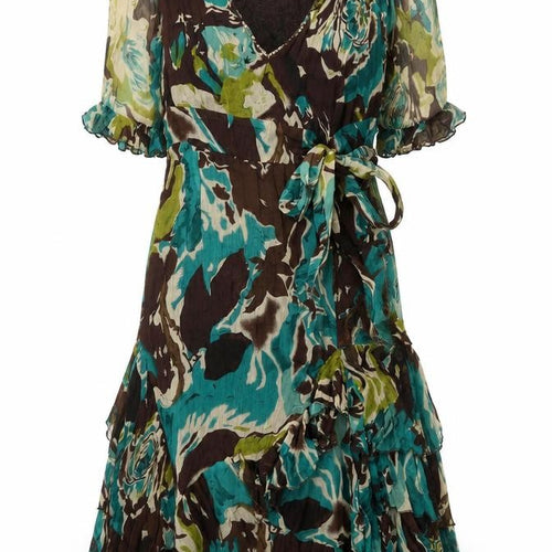 Chilli Pepper Women’s Floral Asymmetric Fit & Flare Dress UK 12