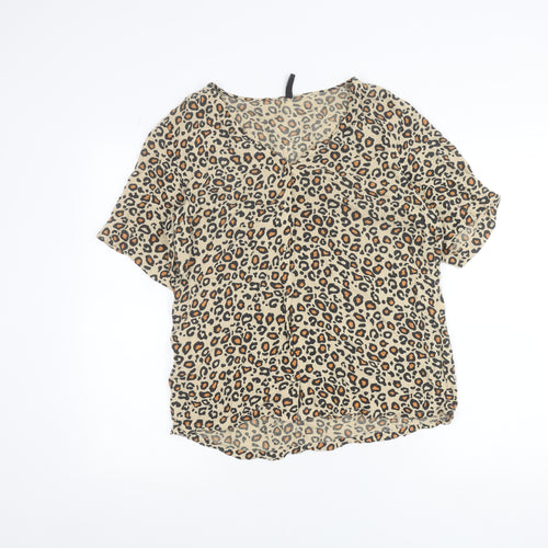 Pieces Women’s Multicoloured Leopard Print Viscose Blouse S