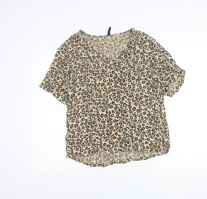 Pieces Women’s Multicoloured Leopard Print Viscose Blouse S