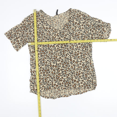Pieces Women’s Multicoloured Leopard Print Viscose Blouse S