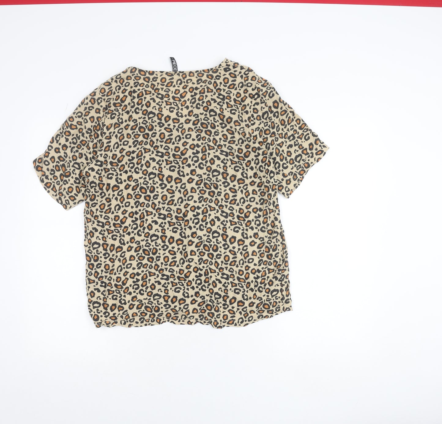 Pieces Women’s Multicoloured Leopard Print Viscose Blouse S