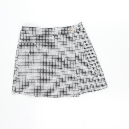 Abercrombie Kids Teens Grey Check Pleated Skort Size 14